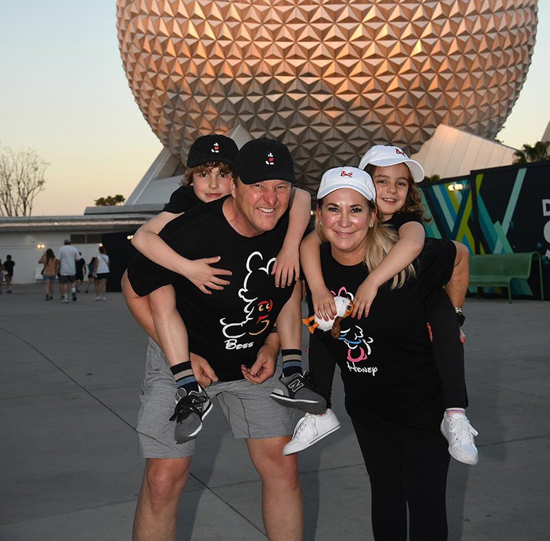 Chuck Kim and his family at Epcot