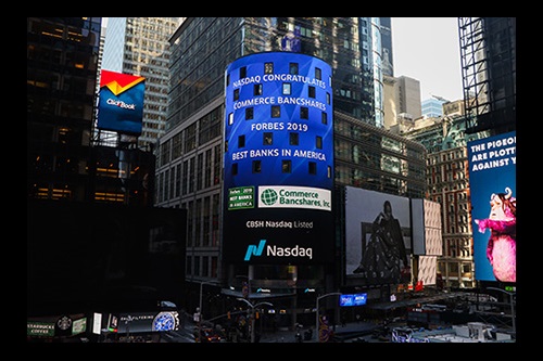 Commerce Bank on Times Square Board