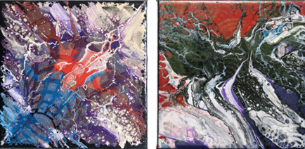 Virtual Sunset (L) and Alien Ocean (R) by Aaron Jackson