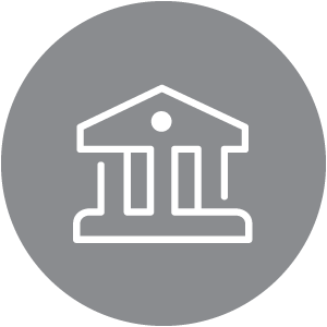 Bank icon gray