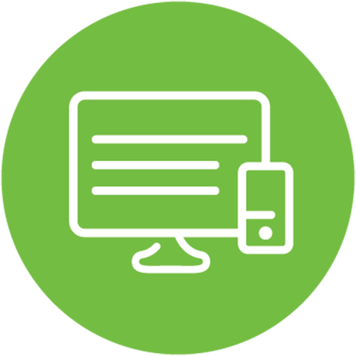 Monitor and phone icon